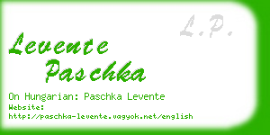 levente paschka business card